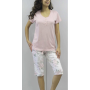 PIJAMA DE VERANO MUJER MANGA CORTA 50% ALGODÓN 50% MODAL SONIA