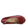 Comfort ballerina in faux leather with flower pattern