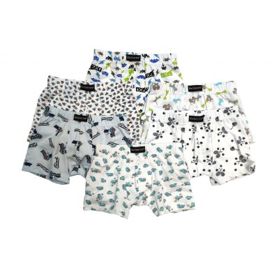 BOXER EN COTON IMPRIMÉ BARBEROS POUR ENFANTS – 6 unités