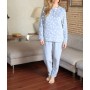 PYJAMA D'HIVER FEMME BLANC CORALINA HERNADEZ