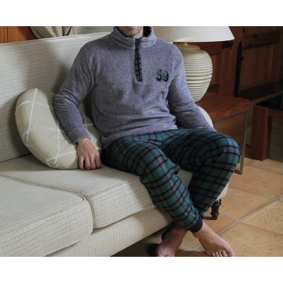 PIJAMA HOMBRE INVIERNO CORALINA NICOLAS BLANCA HERNANDEZ