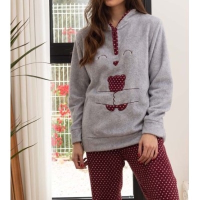 PIJAMA MUJER INVIERNO MUFLON DULCE BLANCA HERNANDEZ