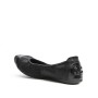 Comfort faux leather ballerina with bow