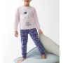 GIRL'S WINTER INTERLOCK DRAWSTRING PAJAMAS