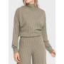 4x2 Ribbed Turtleneck Cropped Sweater