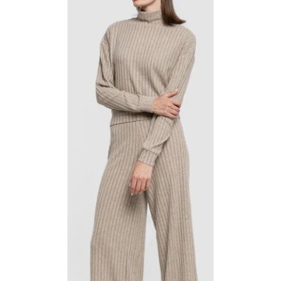 4x2 Ribbed Turtleneck Cropped Sweater