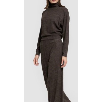 4x2 Ribbed Turtleneck Cropped Sweater