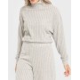 4x2 Ribbed Turtleneck Cropped Sweater
