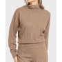 4x2 Ribbed Turtleneck Cropped Sweater