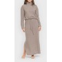 Women's Turtleneck Sweater and Ribbed Midi Skirt