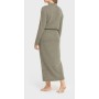 Women's Turtleneck Sweater and Ribbed Midi Skirt