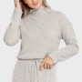 Women's Turtleneck Sweater and Ribbed Midi Skirt