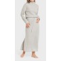 Women's Turtleneck Sweater and Ribbed Midi Skirt