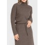 Women's Turtleneck Sweater and Ribbed Midi Skirt