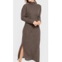 Women's Turtleneck Sweater and Ribbed Midi Skirt