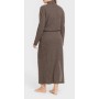 Women's Turtleneck Sweater and Ribbed Midi Skirt