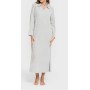 Long-sleeved dress with 4x2 ribbed collar