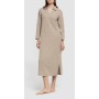 Long-sleeved dress with 4x2 ribbed collar
