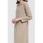 Long-sleeved dress with 4x2 ribbed collar