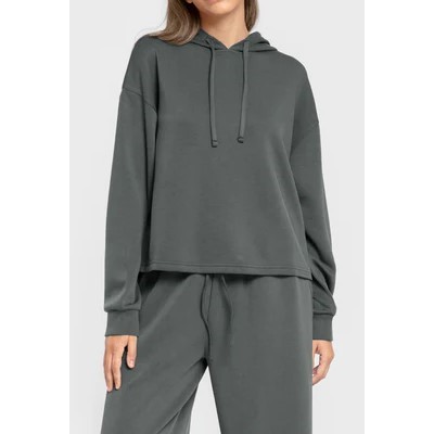 Sudadera capucha y Pantalón largo fluido mujer