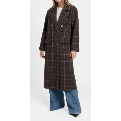 ARMONIAS Double-Breasted Long Coat