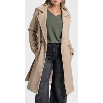 ARMONIAS CURVE CROSS-SLEEVE COAT