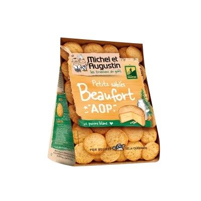 Sablés Apéritif Beaufort et Pointe de Poivre, 100g - MICHEL ET AUGUSTIN