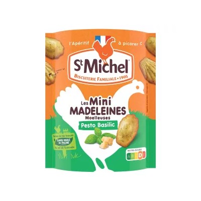 Mini Soft Pesto Madeleines 100g - ST MICHEL