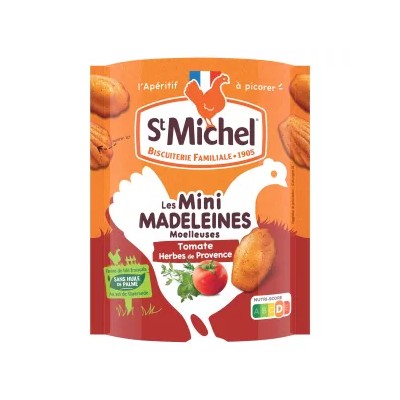 Mini Soft Tomato and Herbes de Provence Madeleines 100g - ST MICHEL