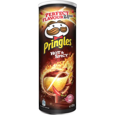 Hot & Spicy Chips 175g Can - PRINGLES