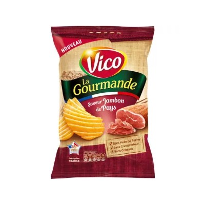 Patatas fritas con sabor a jamón La Gourmande, 120 g - VICO