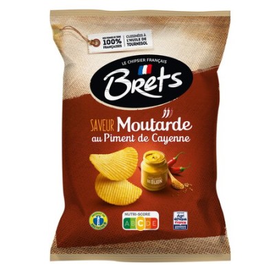 Chips de mostaza y pimienta de cayena 125 g - BRET'S