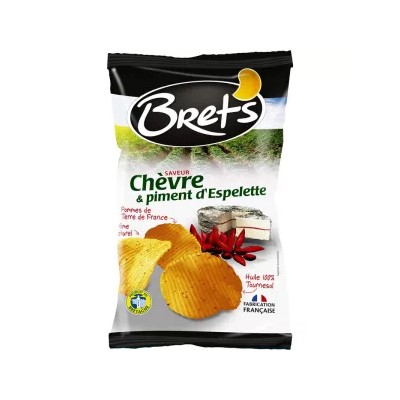 Chips de Queso de Cabra y Pimiento de Espelette 125 g - BRET'S