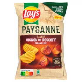 Papas Fritas Estilo Campestre con Sabor a Cebolla Roscoff Caramelizada, 120 g - LAY'S