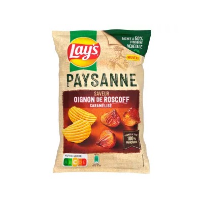 Country-Style Potato Chips with Caramelized Roscoff Onion Flavor, 120g - LAY'S