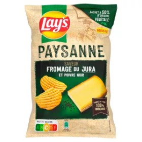 Country-Style Chips with Jura Cheese and Black Pepper Flavor, 120g - LAY'S