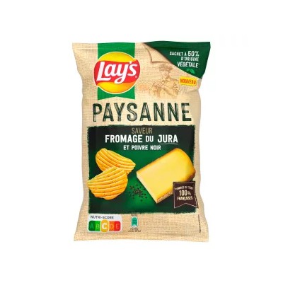 Country-Style Chips with Jura Cheese and Black Pepper Flavor, 120g - LAY'S