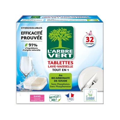 All-in-1 Dishwasher Tablets with Baking Soda X32 - The Green Tree