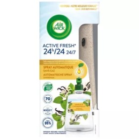 Diffuseur Spray Automatique Désodorisant Sans Gaz Active Fresh Vanille + Recharge - AIR WICK