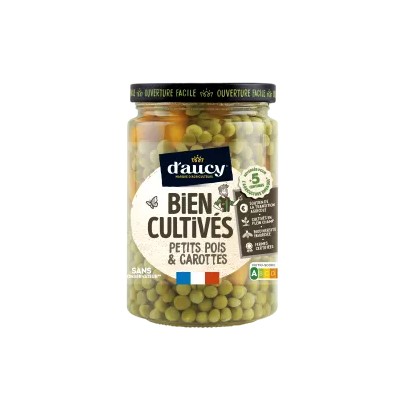Petits Pois Carottes Bien Cultivé 250g - D'AUCY