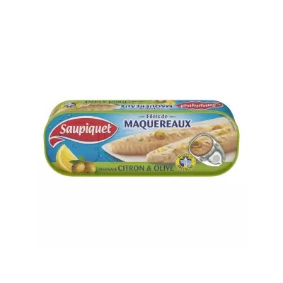 Mackerel Fillets in Lemon and Olive Marinade, 176g - SAUPIQUET
