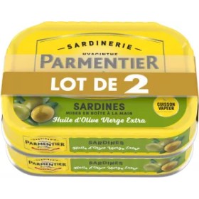 Sardines à Huile d'Olive, 2x135g - PARMENTIER