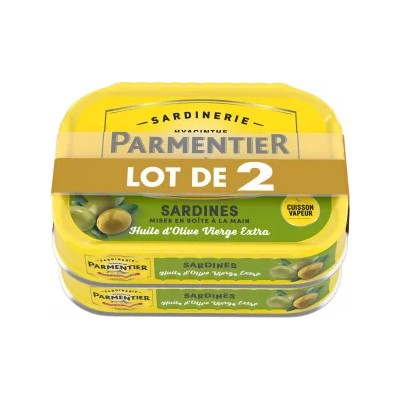 Sardinas en Aceite de Oliva, 2 x 135 g - Parmentier