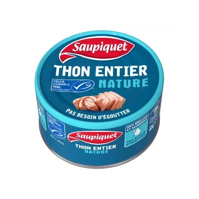 Atún entero en agua, 93 g - SAUPIQUET