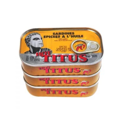 Sardinas en Salsa de Tomate (16 latas de 3 x 125 g) - TITUS