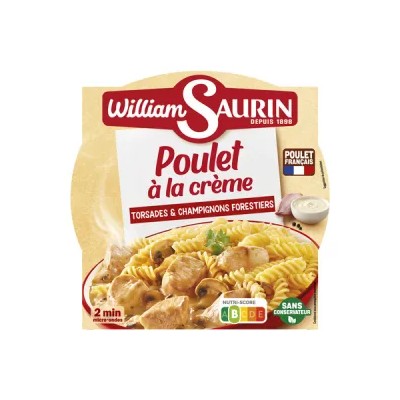 Pollo en Salsa de Crema, Twists y Champiñones 280 g - WILLIAM SAURIN