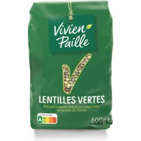 Lentilles vertes 500g- VIVIEN PAILLE