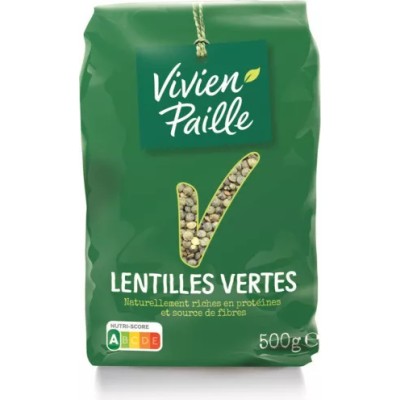 Lentilles vertes 500g- VIVIEN PAILLE