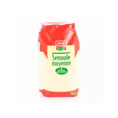 Medium Wheat Semolina 500g - BELLE FRANCE