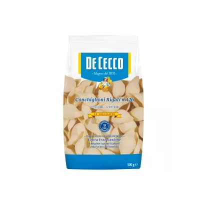 Conchiglioni Rigati Pasta No. 126, 500g - de CECCO